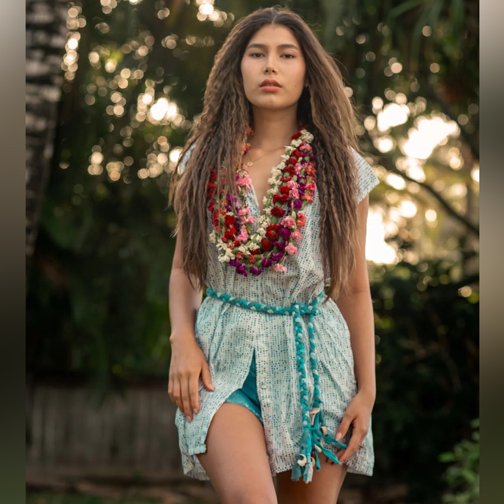 SEA SHELL BELT in blue - by the sea organics